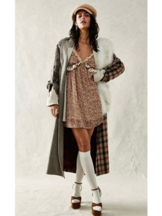 Free People Dresses & Skirts - FREE PEOPLE Boho Cottagecore Pennie Printed Babydoll Open Back Dress M